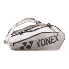 Yonex Racket Bag Club Line (Racket Bag, 3 Main Compartments) 2024 White/Sand 12 Pack